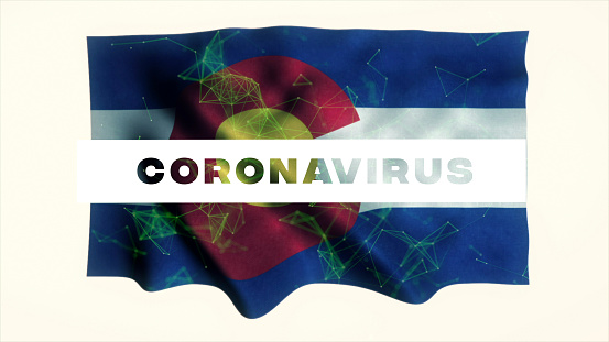 Coronavirus 2019-nCov novel coronavirus concept motion background, USA State of Colorado Coronavirus News. coronavirus dangerous flu. Asia, China - East Asia, 4K Resolution, Abstract, Alertness.