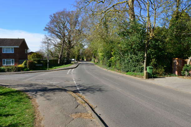 istock Deserted roads in Horley, Surrey due to Coronovirus 1216996655