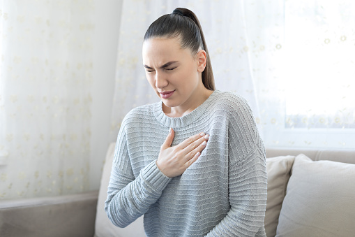 Woman suffering an anxiety