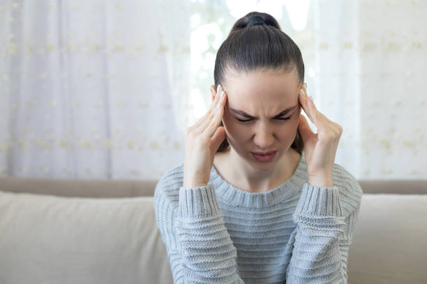 istock Stressed young woman at home 1216997107