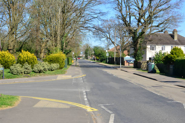 istock Deserted roads in Horley, Surrey due to Coronovirus 1216998699