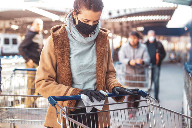 istock Disinfecting groceries during COVID-19 1216998834