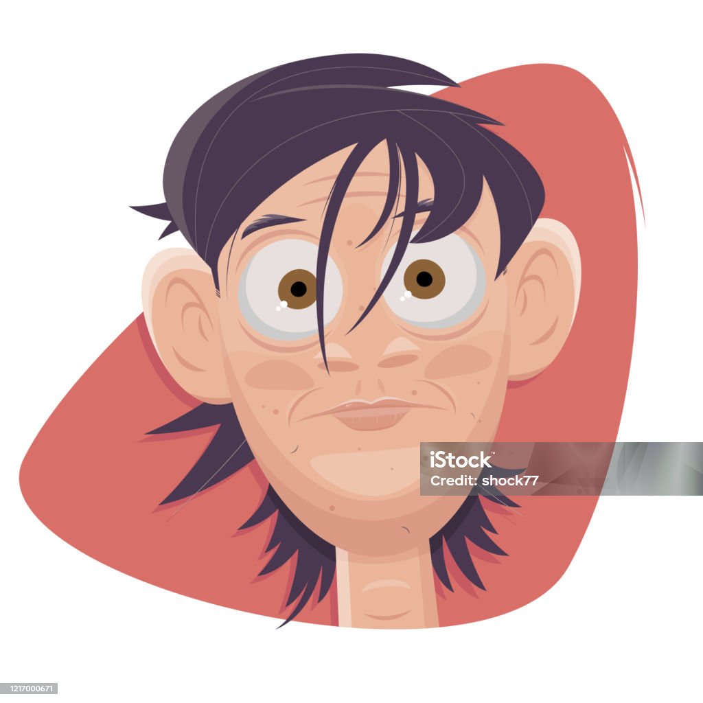 Minh Họa Hoạt Hình Hài Hước Của Một Cậu Bé Xấu Xí Hình minh họa ...