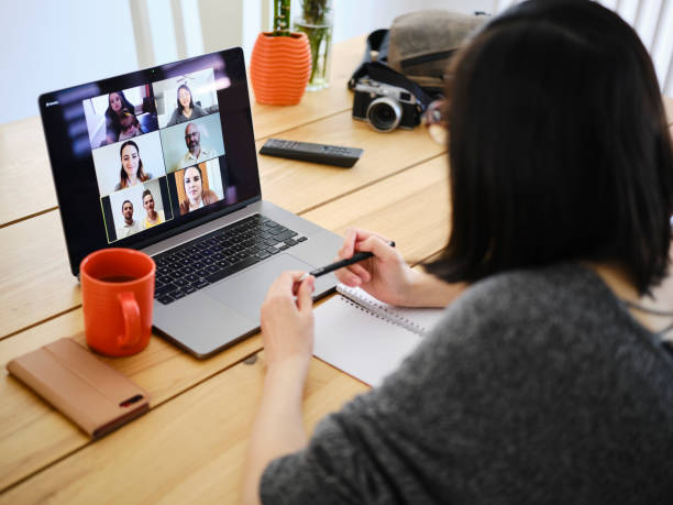 istock Woman Working at Home on a Web Chat Meeting 1217005796