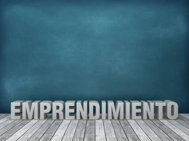 istock EMPRENDIMIENTO Spanish 3D Word on Chalkboard Background - 3D Rendering 1217006059