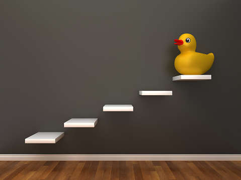 Steps with Rubber Duck - 3D Rendering