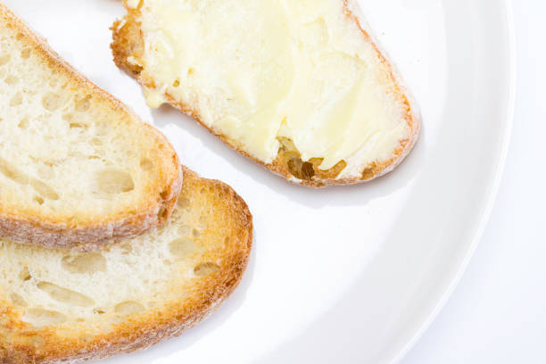 A crispy buttered toast is a typical breakfast with energy to start your day strong