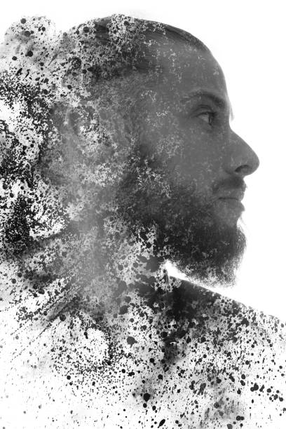 istock Paintography. A portrait combined with a painting 1217010413