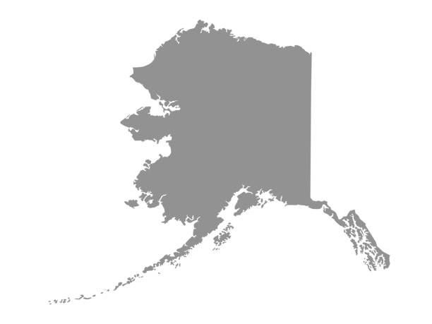 Alaska map vector illustration of Alaska map southeastern alaska stock illustrations
