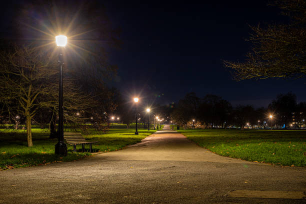 istock Primrose hill park in the night, London 1217014410