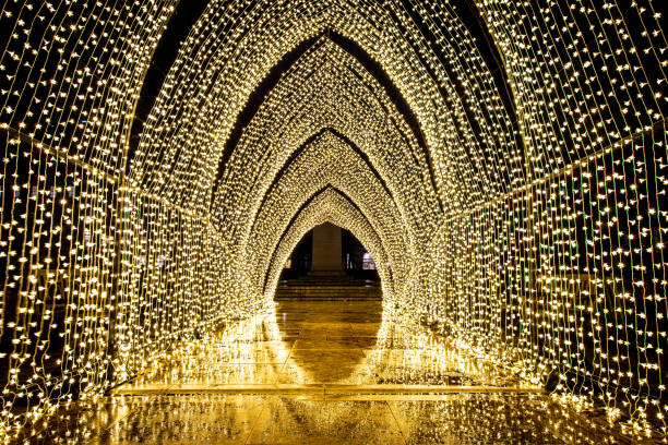 Christmas lights and decorations in London, UK