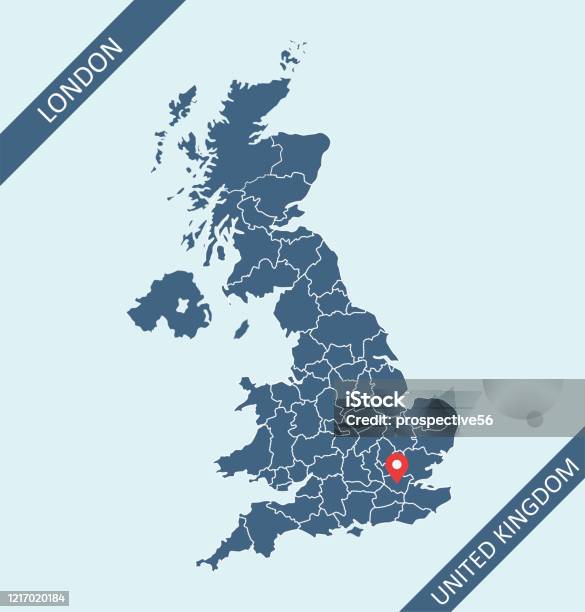 Ilustración de Mapa Del Reino Unido y más Vectores Libres de Derechos de Reino Unido - Reino Unido, Mapa, Descargar - Internet