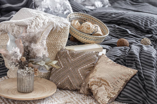 istock Decorative items in a cozy home interior. 1217020508