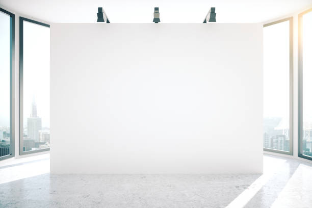 istock Concrete interior with city view 1217025415