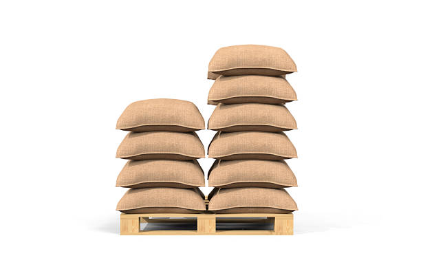 Sacs of coffee, corn and soybean