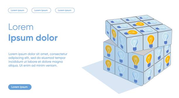Problem Solving Flat Landing Page Vector Template. Idea Generation, Brainstorm, Solution Search. Overcoming Business Difficulties Metaphor. Mental Work, Brain Activation Homepage Layout