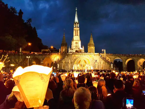 Photo of Lourdes Sanctuary Candle Procession - France