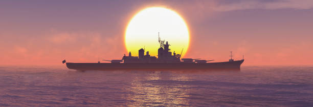 istock sunset and military boat 1217032779