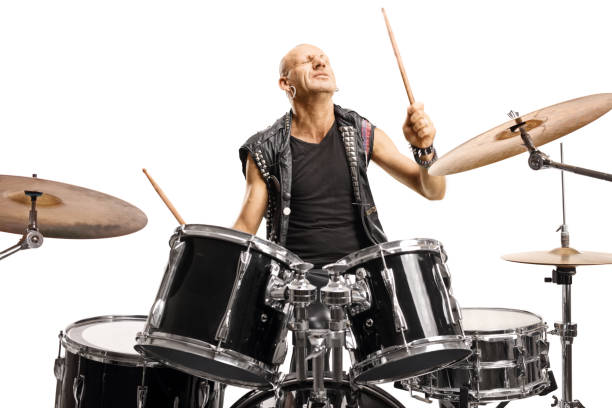 istock Punk musician playing drums 1217033889