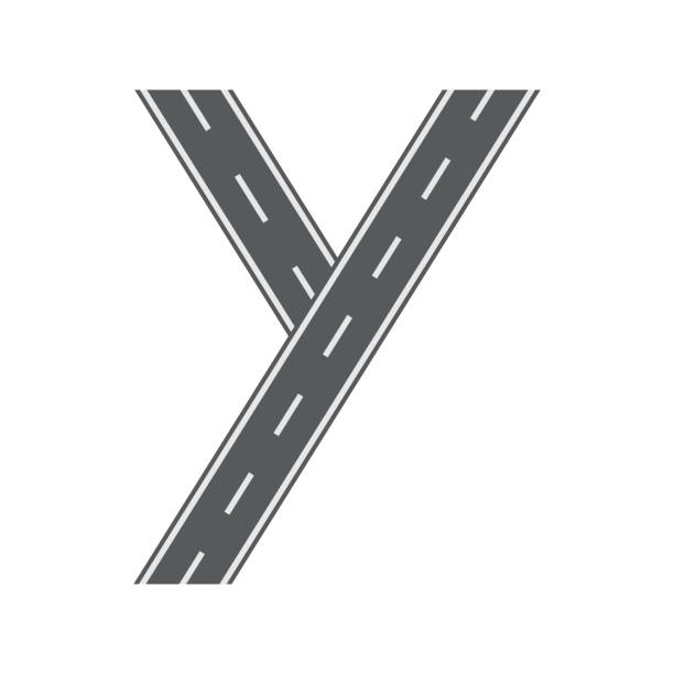 istock Y letter for Road or street font. Flat and solid color vector illustration. 1217037925