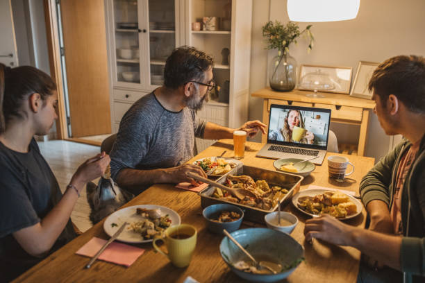 Family diner during isolation