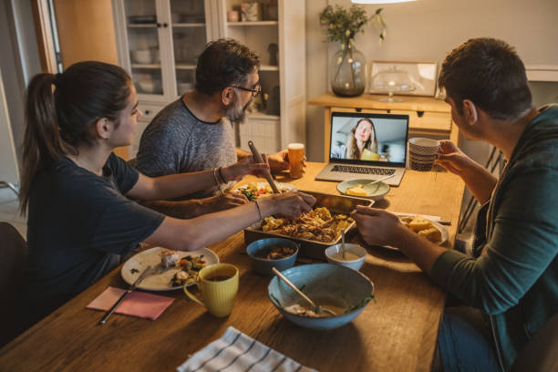 istock Family diner during isolation 1217041689