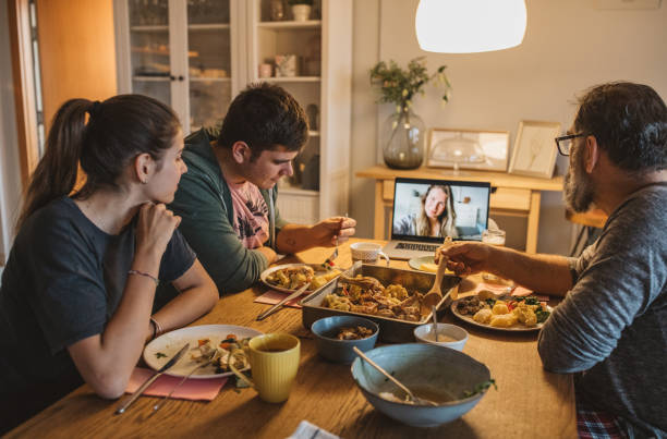 istock Family diner during isolation 1217041694