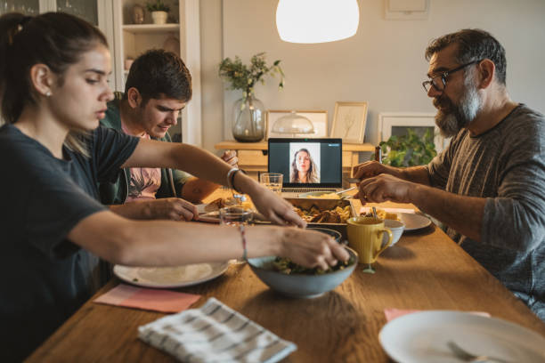 istock Family diner during isolation 1217041712