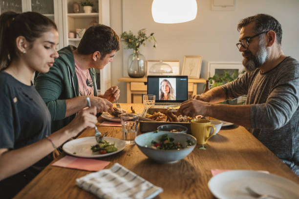 istock Family diner during isolation 1217041738