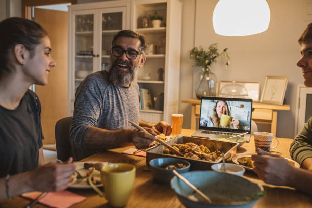 istock Family diner during isolation 1217041740