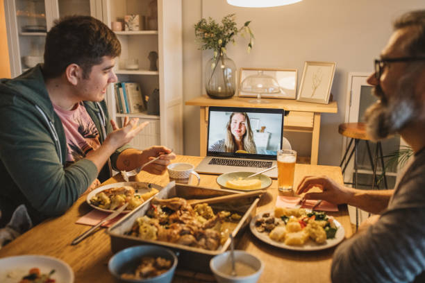 istock Family diner during isolation 1217041767