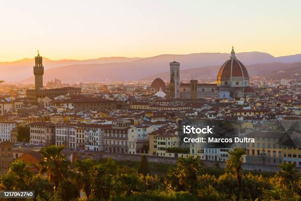 Florence In Beautiful View Italy Stock Photo - Download Image Now - Built Structure, Church, Europe
