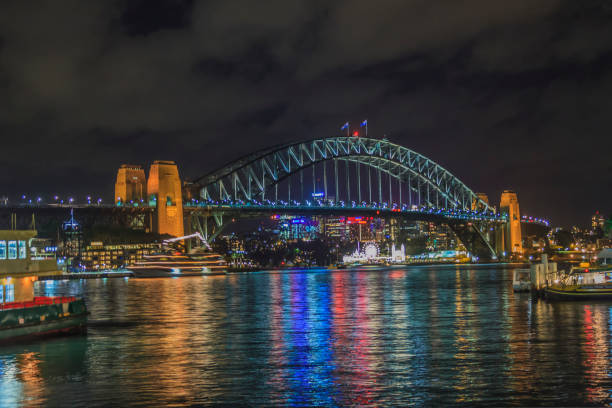istock View of the Harbour Bridge in Sydney at night 1217044155