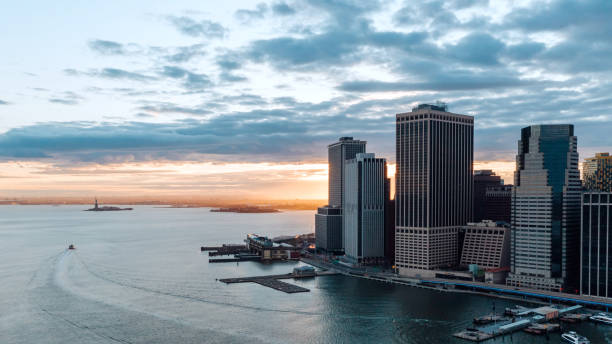 istock Aerial view of Downtown Manhattan 1217048512