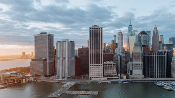 istock Aerial view of Downtown Manhattan 1217048523