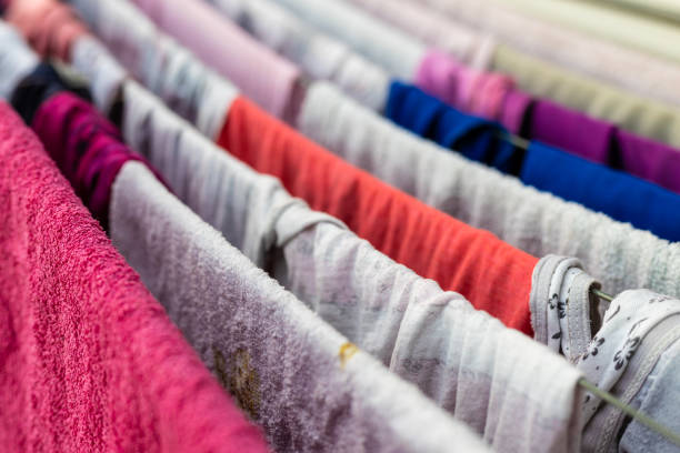 istock Colorful clothes drying on the wire 1217051628