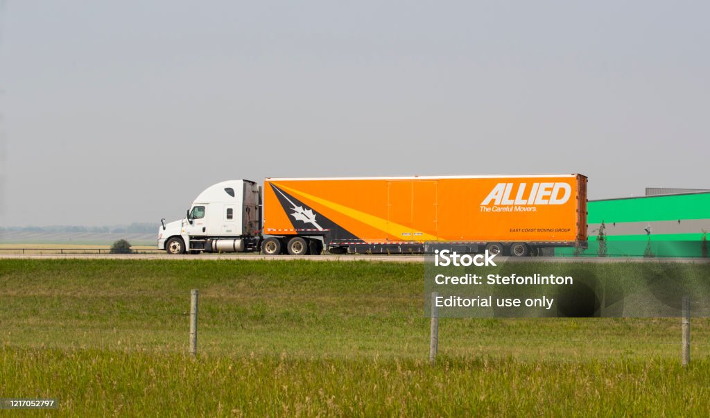 Allied Van Lines Truck Stock Photo Stock Photo - Download Image Now -  Alberta, Business, Business Finance and Industry - iStock
