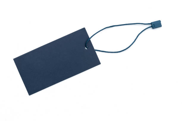 istock Navy blue price tag on white background. 1217057494