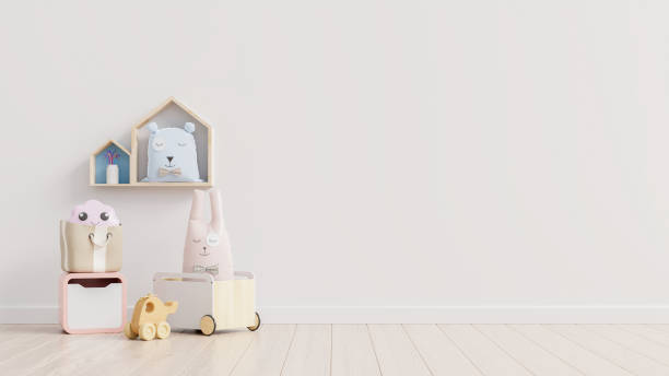 istock Vertical frame mockup,Interior mockup, kids room, wall frame mockup,nursery mockup. 1217059143