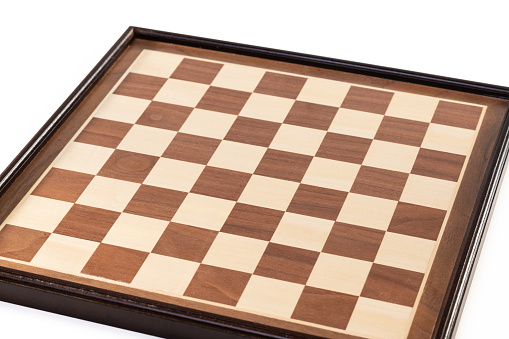 Plain chess board squares isolated on a white background.