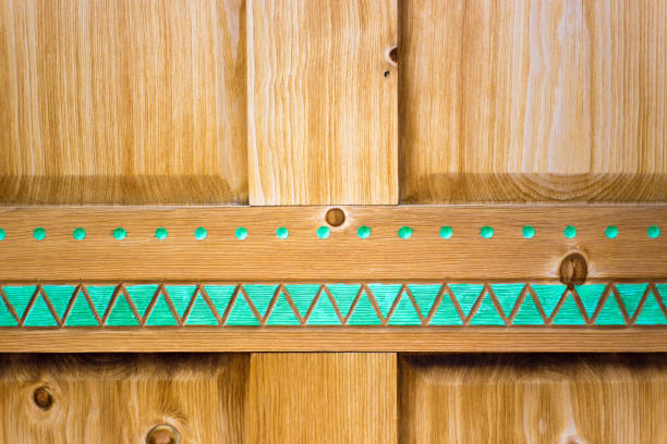 Santa Fe, NM: Rustic Wood Door Detail