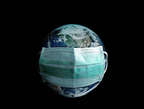 istock save the earth wearing medical mask to protect pandamic 1217068000
