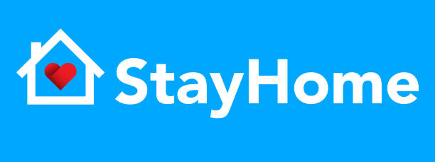 istock Stay at home. Coronavirus Covid-19, quarantine motivational phrase. 1217068021