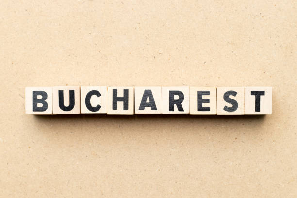 istock Letter block in word Bucharest on wood background 1217072735