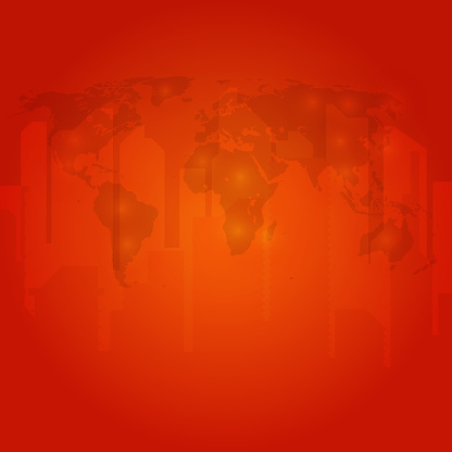 Red Backround World Red Background With World Map On Back Stock Illustration - Download ...