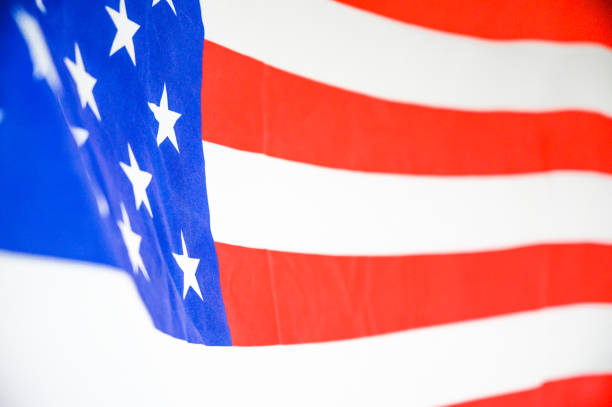 istock America flag waving with the wind for memorial day. 1217075105