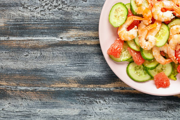 istock Fresh salad with seafood 1217075798
