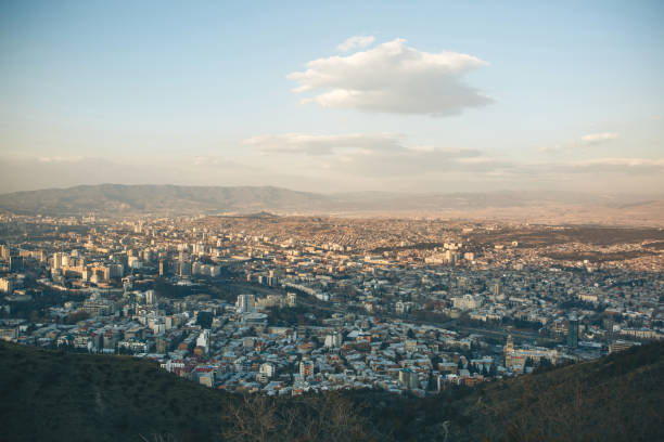 istock Beautiful panoramic view of Tbilisi 1217077056