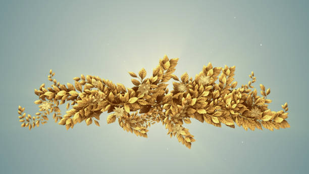3d render, elegant flowers, dramatic floral arrangement