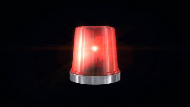 istock Red Siren Light Isolated police 1217085119